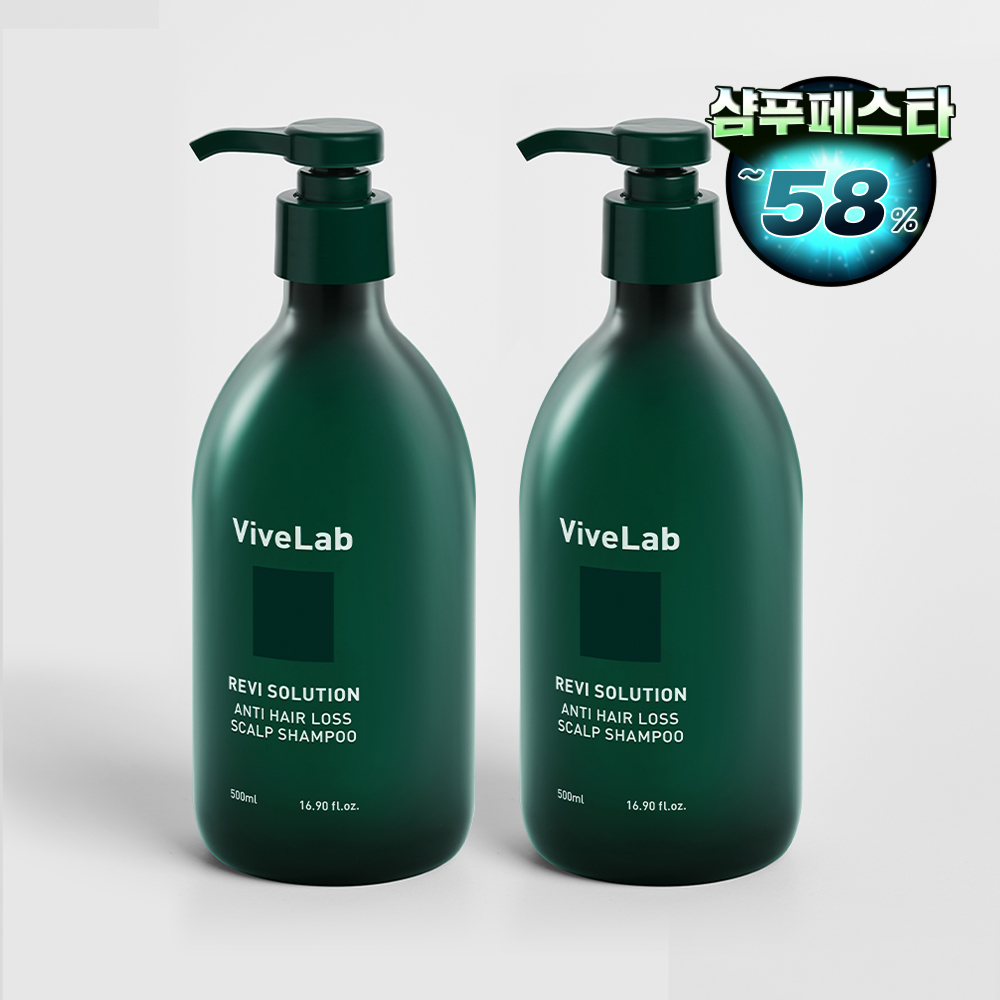 바이브랩 4주 솔루션 초록 탈모 샴푸 우디플로럴머스크, 500ml, 2개 상품 이미지