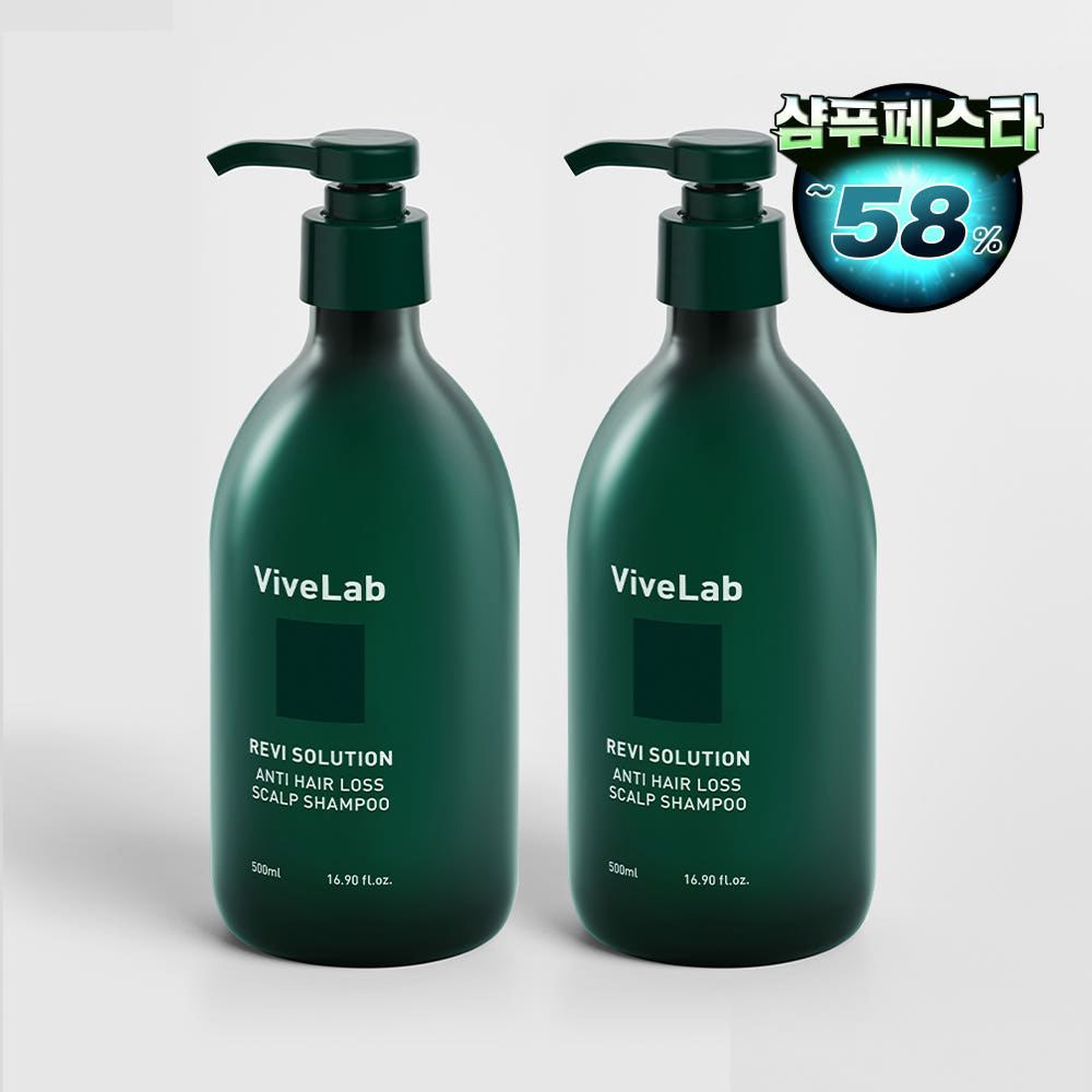 바이브랩 바이브랩 4주 솔루션 초록 탈모 샴푸 우디플로럴머스크 500ml 2개