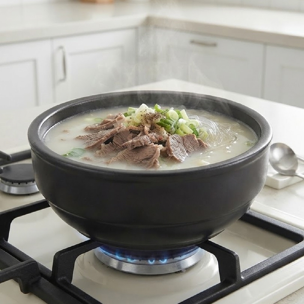 오성 뚝배기 업소용 국밥 갈비탕 뚝배기 그릇 16.5cm, 설렁탕 A - 상품 이미지