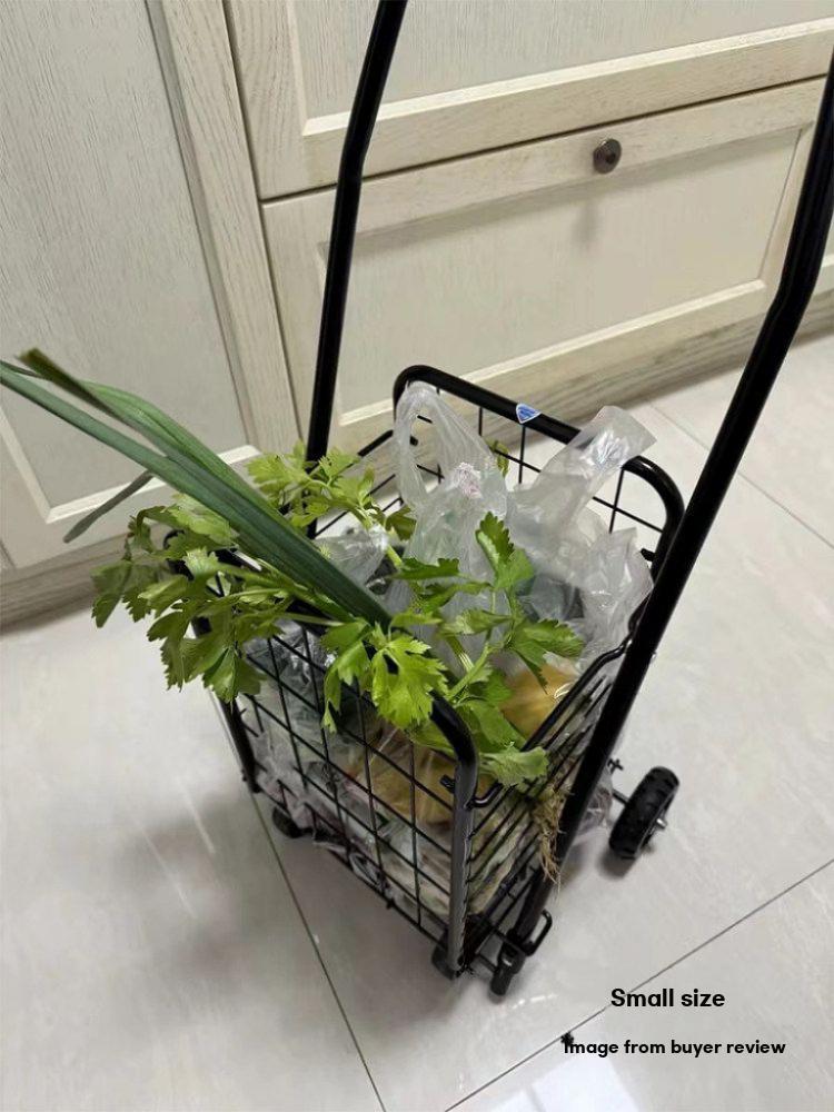 쇼핑 카트 장바구니 손수레 핸드 접이식 철제 마트 소 - 상세 이미지 2