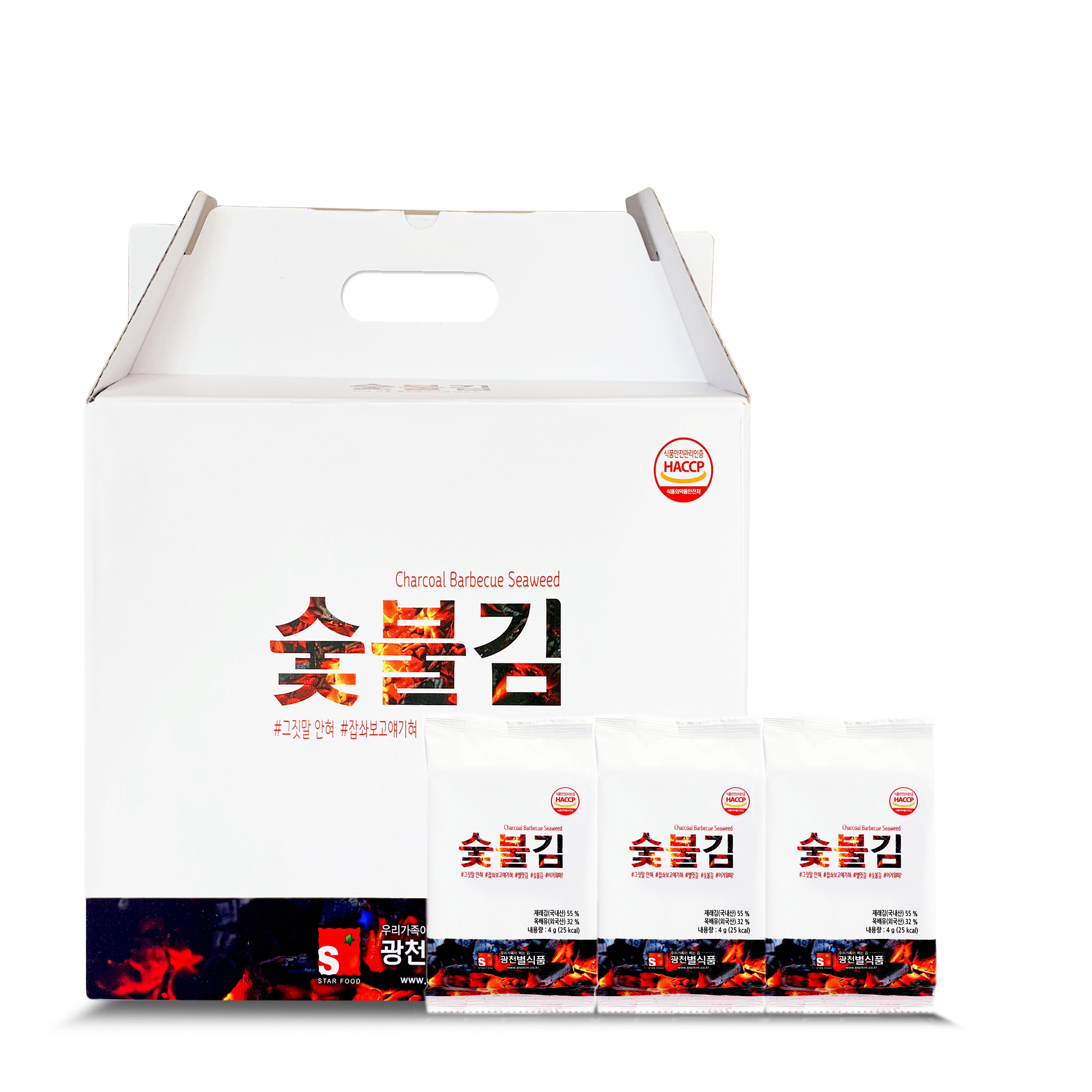 광천 별식품 숯불김 맥반석김 도시락김 4g 32봉 - 상품 이미지