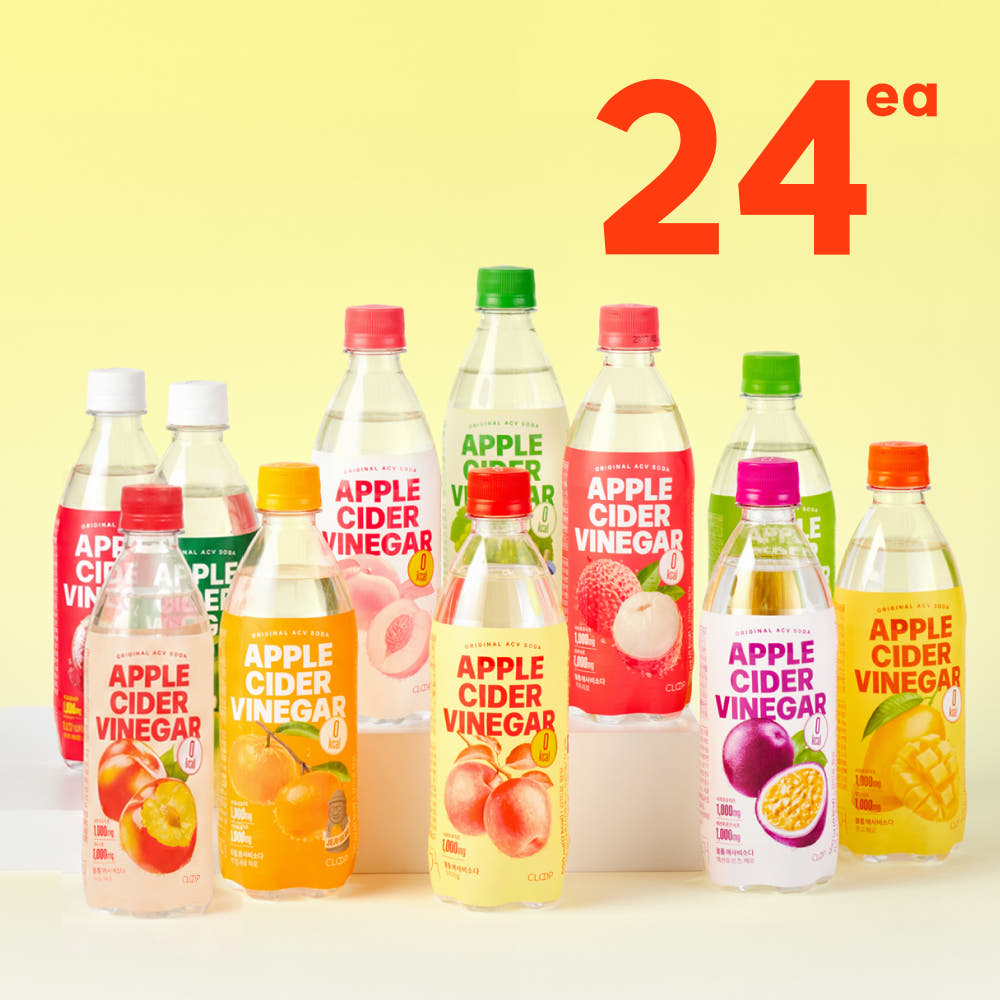 클룹 애사비소다 제로 탄산음료 11종 500ml, 24개 [원산지:상세설명에 표시]
