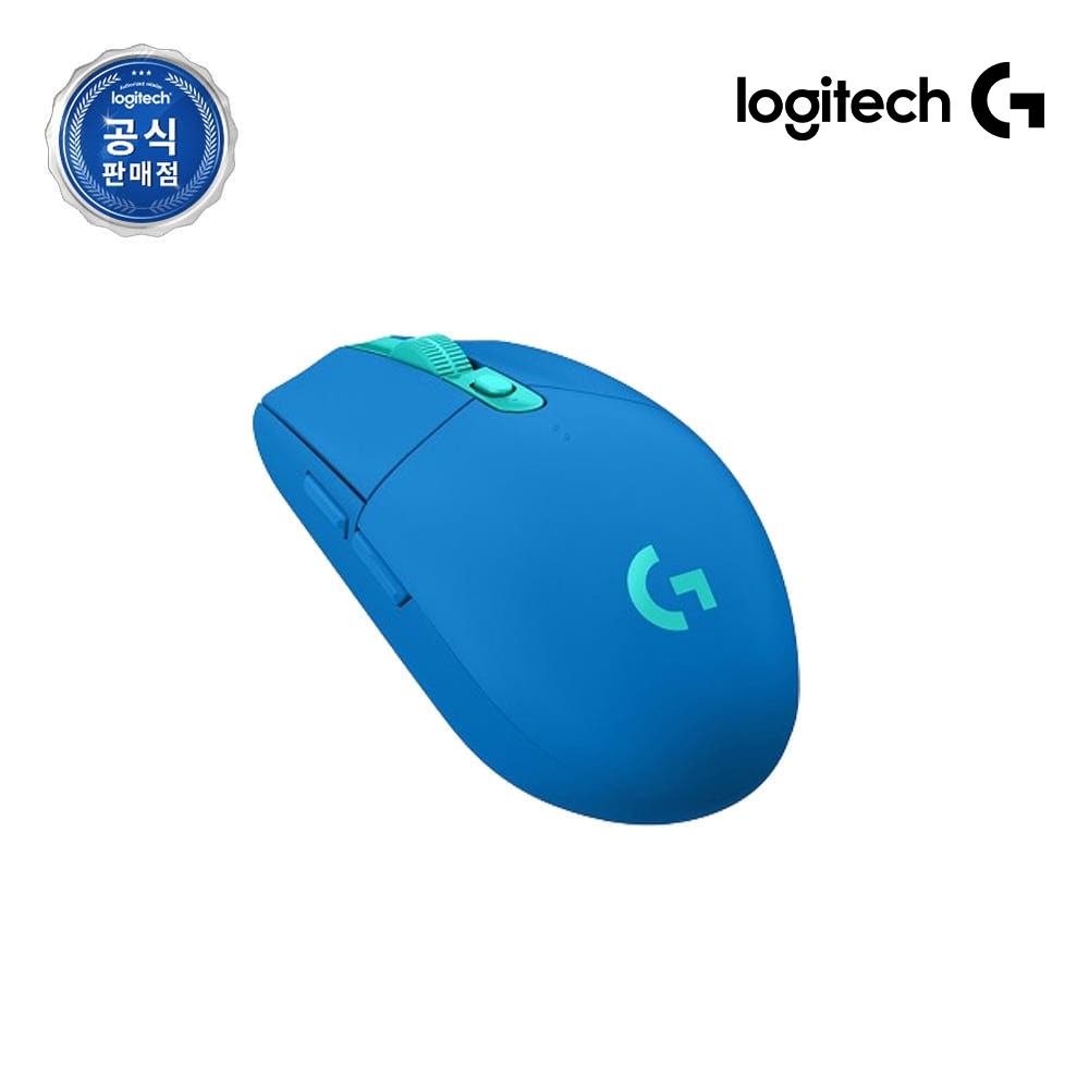 로지텍코리아 공식 G304 Lightspeed 게이밍 마우스 블루 - 상품 이미지