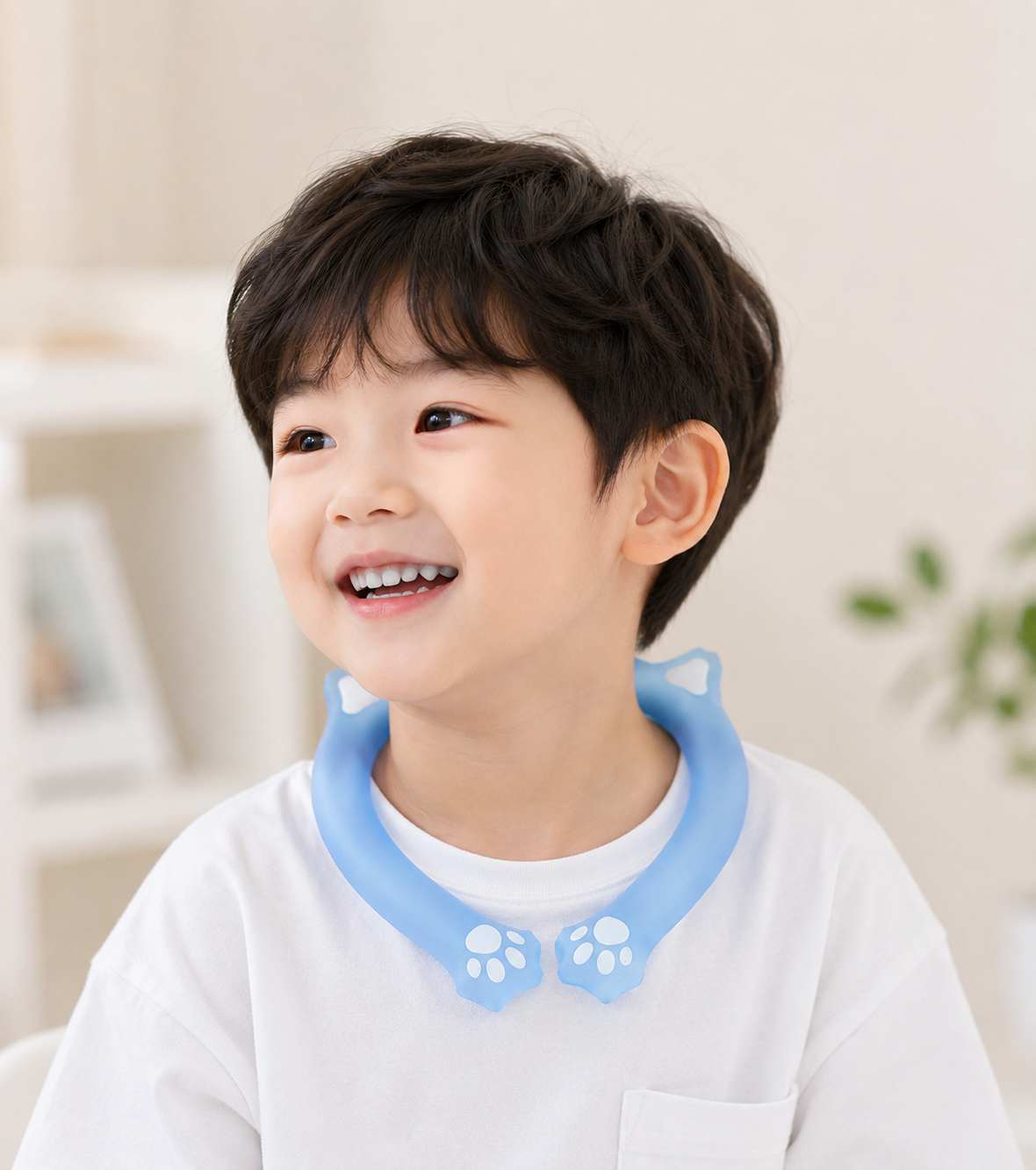 1+1 어린이 넥쿨러 아이스 유아 키즈 유치원 답례품 단체 고양이 캐릭터 - 상품 이미지