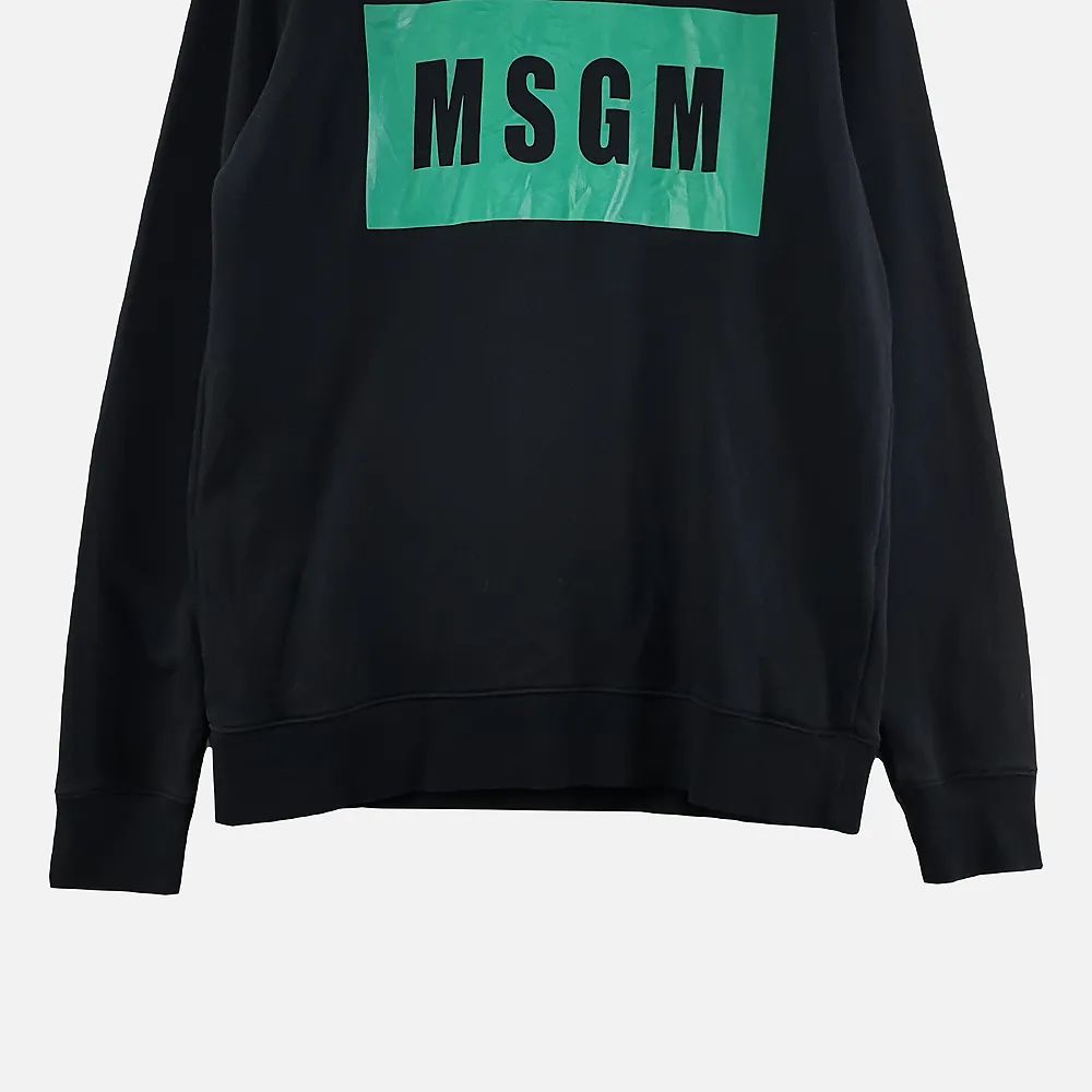MSGM 블랙 남자 맨투맨 M N7579 - 상세 이미지 4