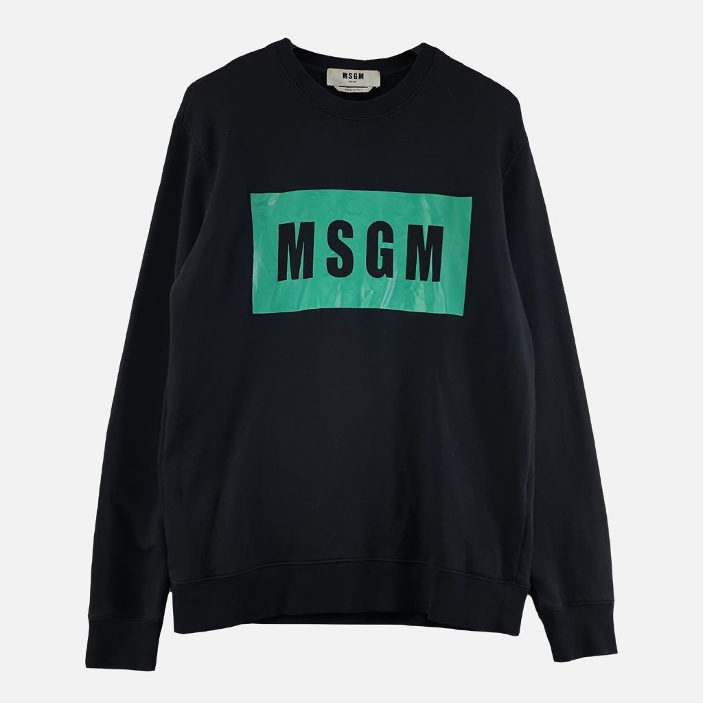 MSGM 블랙 남자 맨투맨 M N7579 - 상품 이미지
