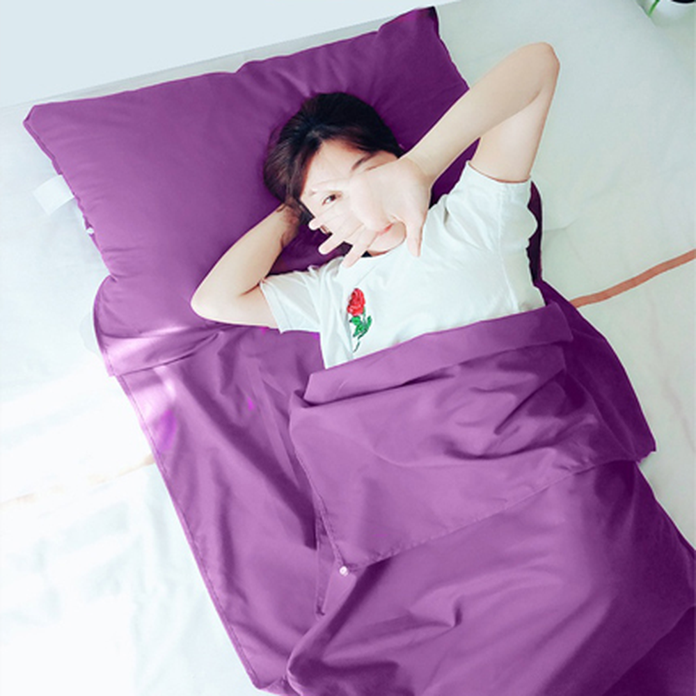 간편휴대수면용 경량간이침구여행침낭 퍼플여행용수면침낭 1인용 - 상세 이미지 2