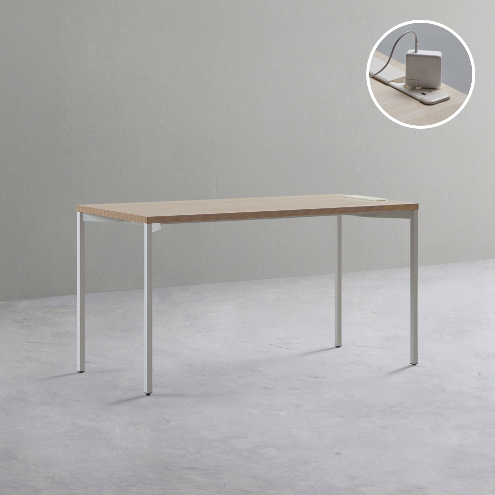 데스커 노트북 책상 1400x600mm, 화이트 - 상세 이미지 2