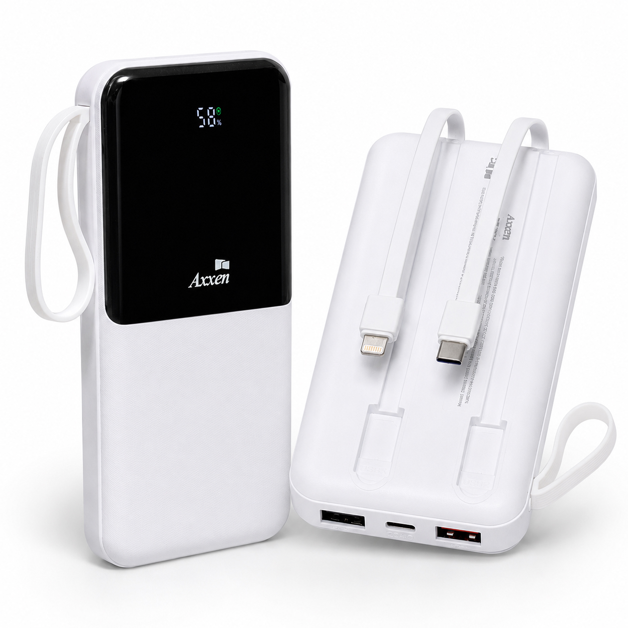 보조배터리 10000mAh 고속충전 케이블일체형 기내반입 8핀 C타입 USB타입 - 상품 이미지