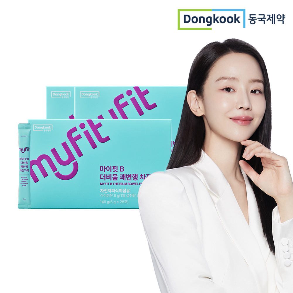 [84포] 동국제약 마이핏B 더비움 쾌변행 차전자피 식이섬유 28포, 3개 - 상품 이미지