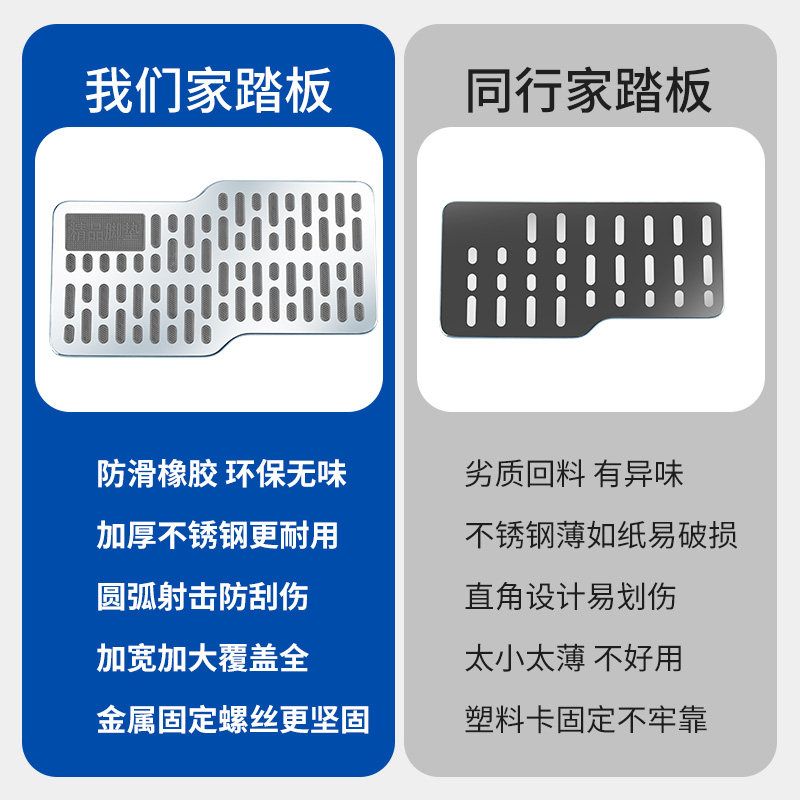 힐 자동 페달 받침 매트 트럭 바닥 카펫 플레이트 베이지 - 상세 이미지 5