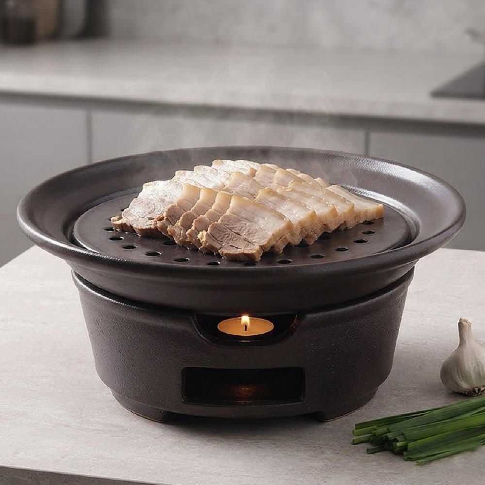 직화 내열 도자기 보쌈 수육 찜기 냄비 31.5cm 이미지 7