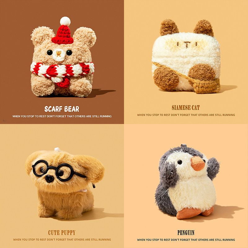 아이폰17 농담곰 에어팟케이스 인형 플러피 봉제 미니 키링 - 상세 이미지 4