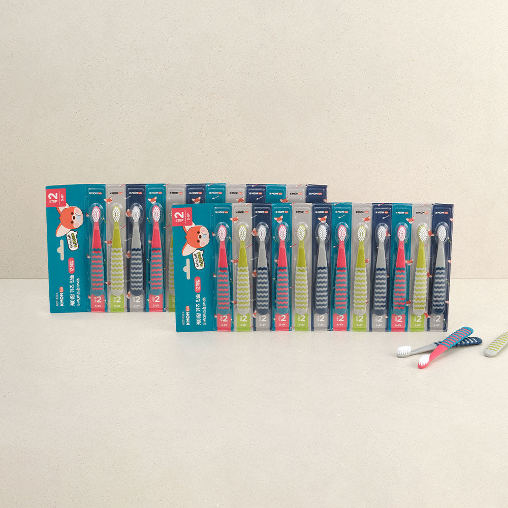 케이맘 키즈 칫솔 2단계 12P+12P (총 24P) 어린이구강 어린이집준비 - 상품 이미지