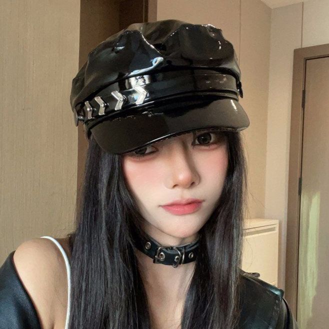여성 베레모 팔각모 모자 화가 영국풍 빈티지 촬영 모델 - 상품 이미지