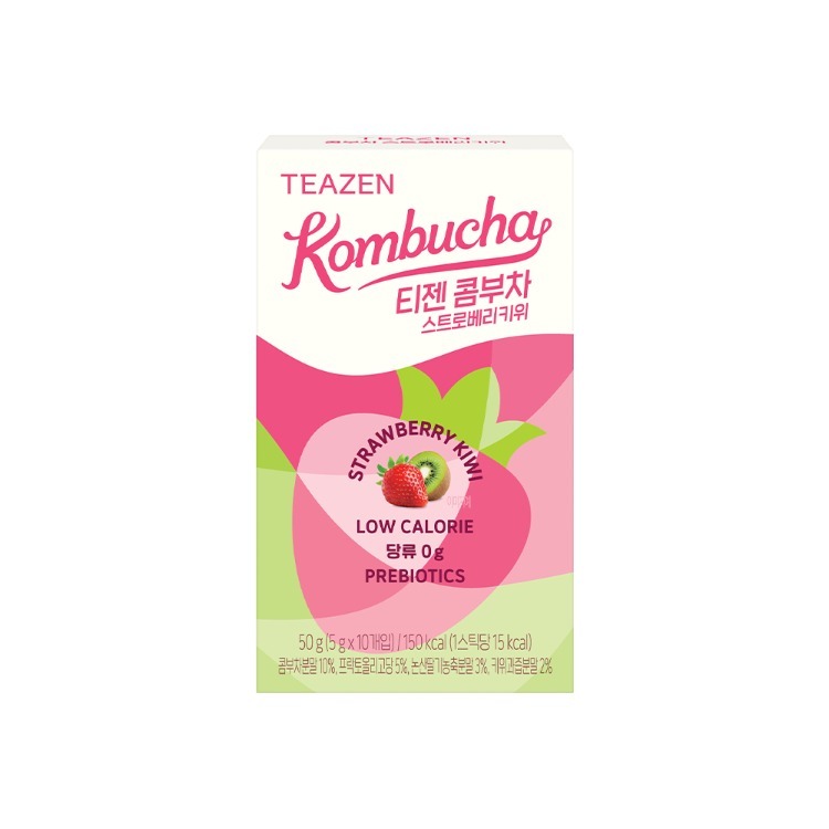 콤부차 스트로베리 키위 스틱 사무실 탕비실 차 선물 티젠 10개입, 1개 - 상품 이미지