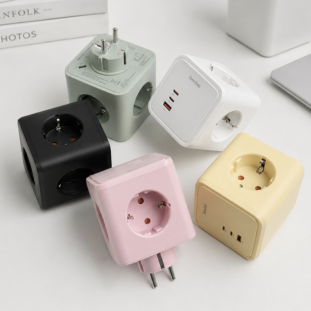 제로갭 usb 큐브 멀티탭 고용량 콘센트 PD33W 고속충전 4000w - 상세 이미지 2