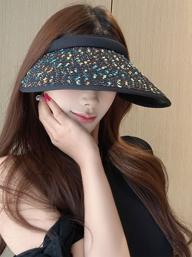 여성 헤어 밴드 썬캡 모자 와이드챙 야외 라이딩 여행 썬햇 - 상세 이미지 2