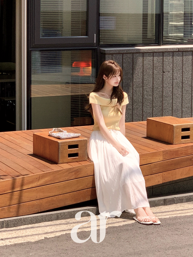 밴딩 스트랩 셔링 플레어 롱 스커트 sk7864 이미지 6