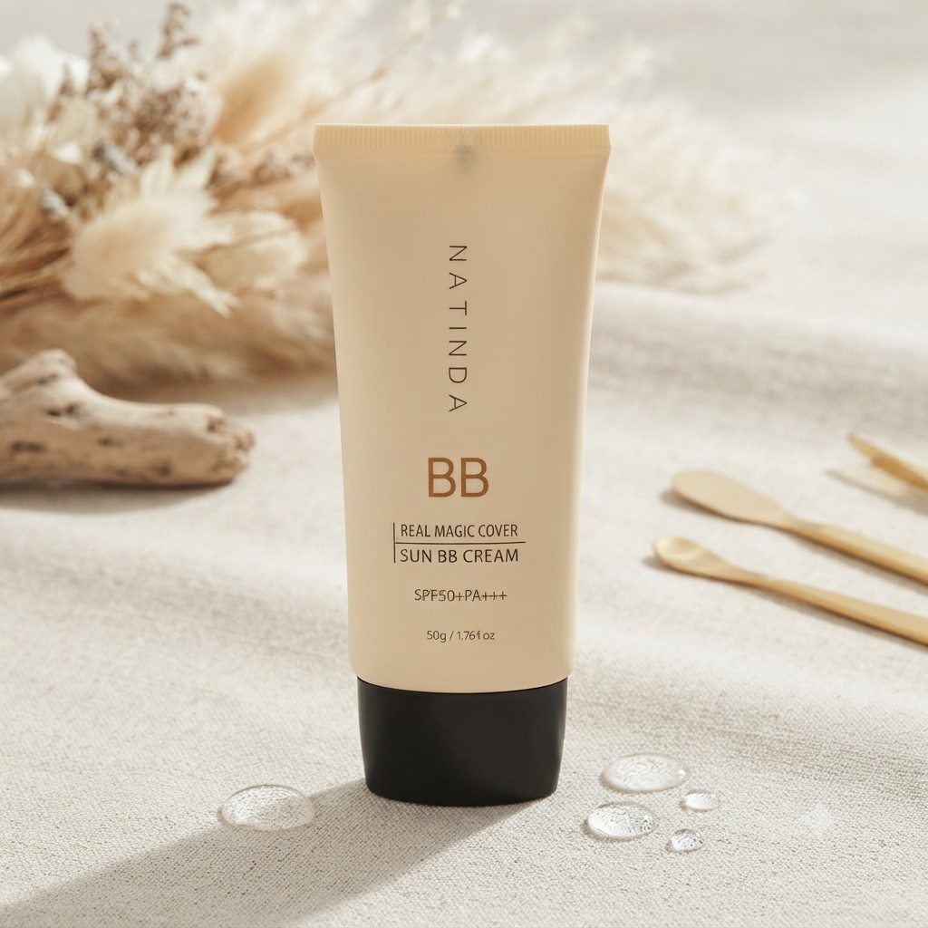 톤업 BB크림 리얼 매직 커버 선 비비크림 50g SPF50+ 자외선 차단 잡티커버 - 메인 이미지