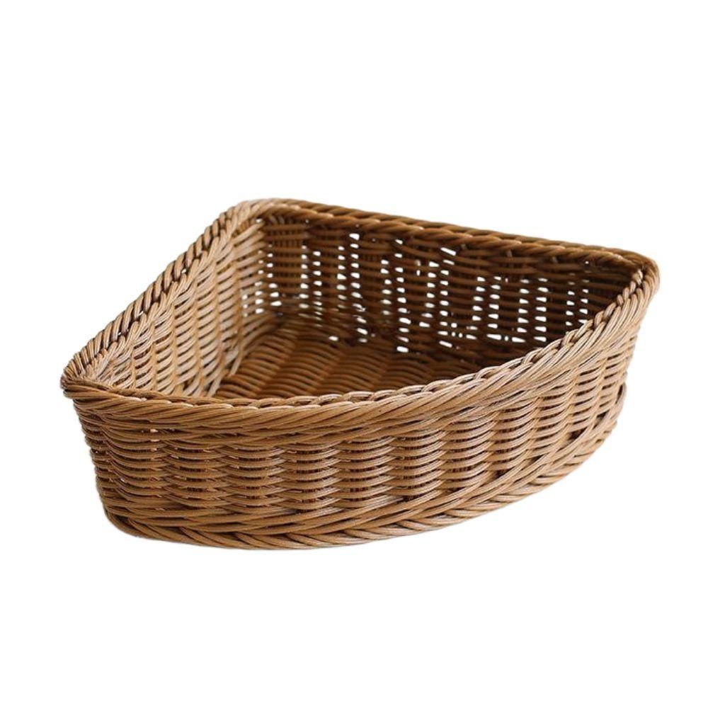 라탄바구니 정리함 삼각 수납바스켓 인테리어 소품정리 32.5x24.5x8.5cm - 상품 이미지