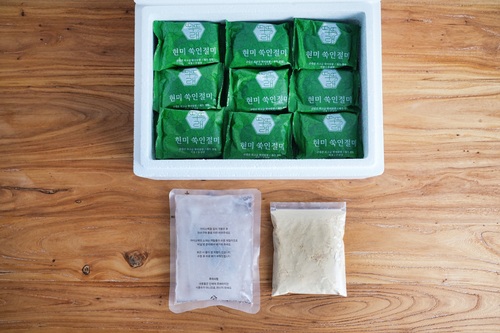쑥인절미 개별포장 현미쑥떡 무설탕 저염 식사대용떡 20개 1.5kg 떡뜨래 콩가루80g증정 - 상세 이미지 5