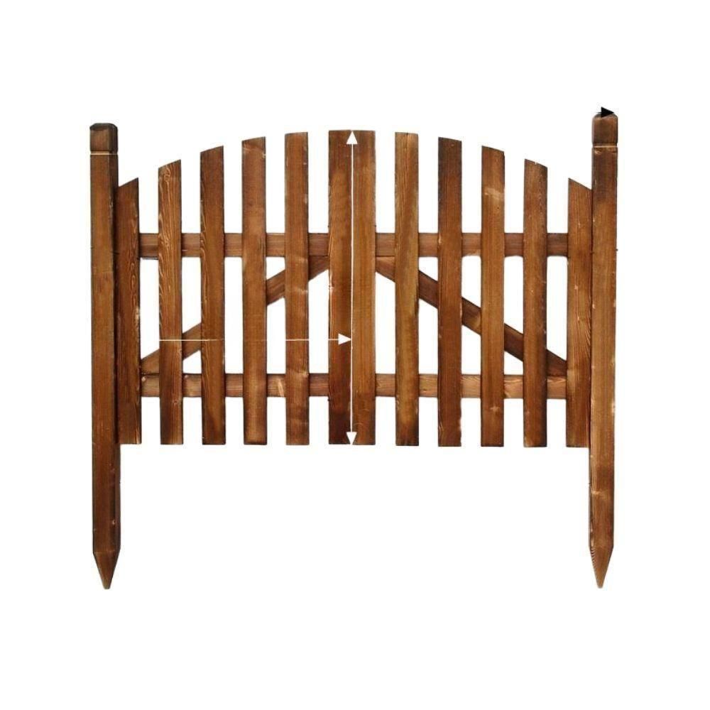 주택 울타리 대문 펜스 가든문 방부목 텃밭 야외 폭 120x 높이 80cm - 상품 이미지