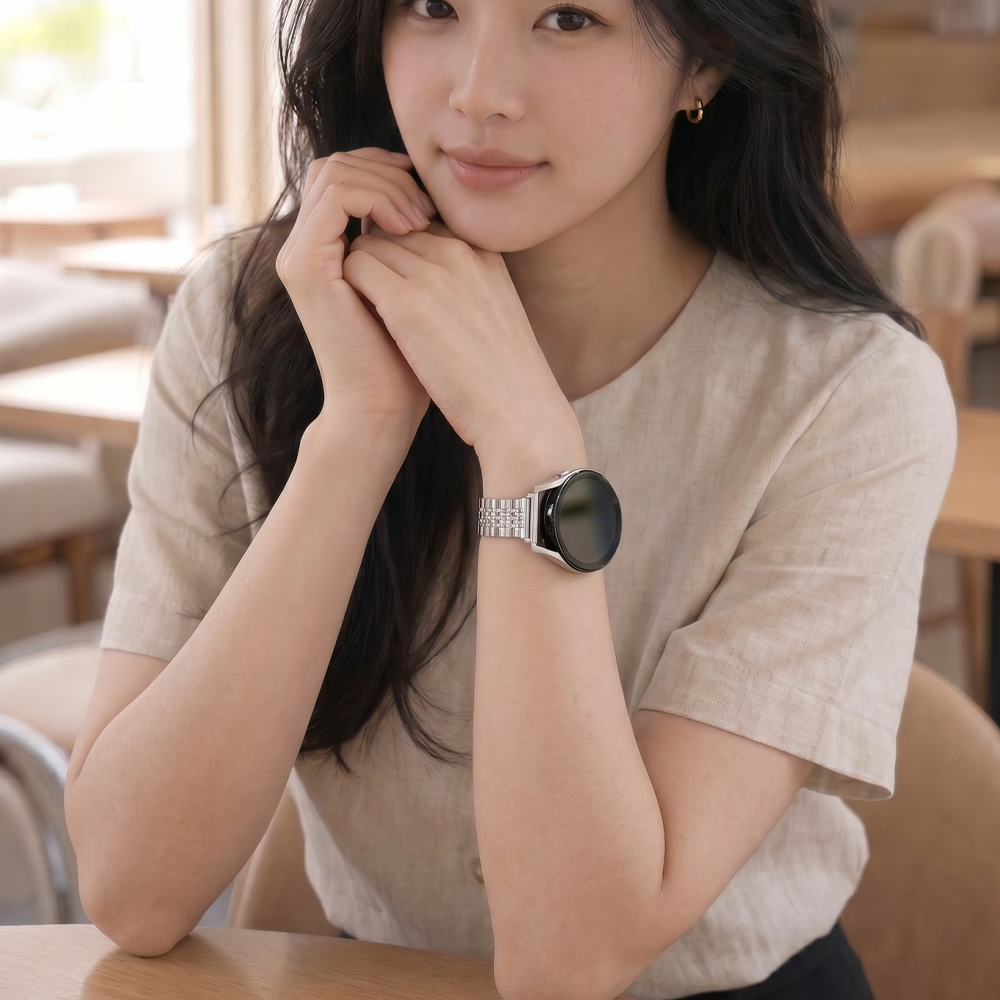 갤럭시워치 스트랩 메탈 슬림 쥬빌레 9 8 7 6 5 4 - 상세 이미지 5