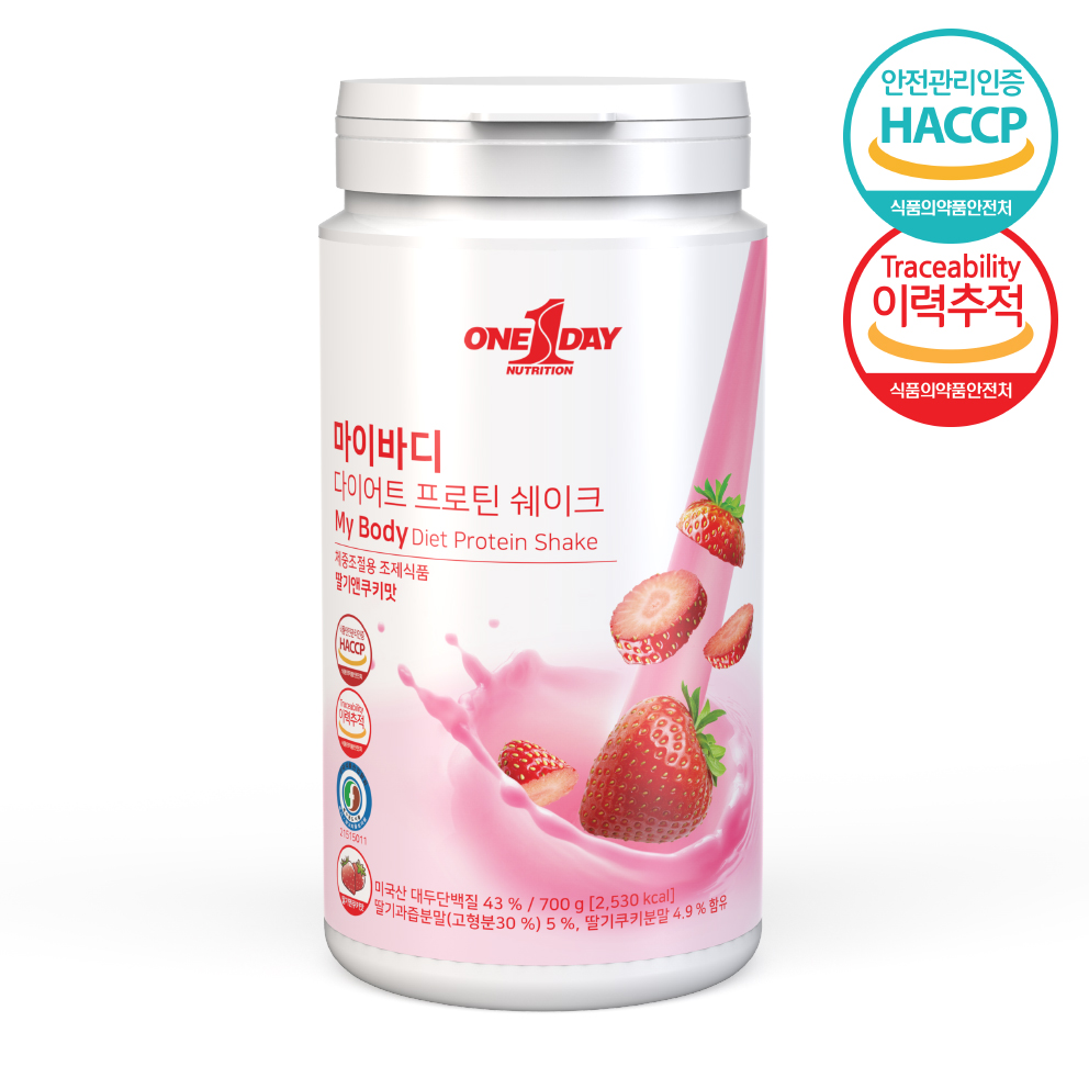 마이바디 다이어트 프로틴 쉐이크 식사대용 단백질 음식 간식 딸기 쿠키맛 ISP 700g - 상세 이미지 2