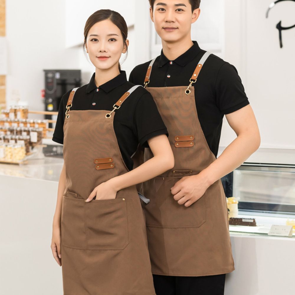 고급형 바리스타 카페 목공 주방 공방 캔버스 앞치마 - 상품 이미지