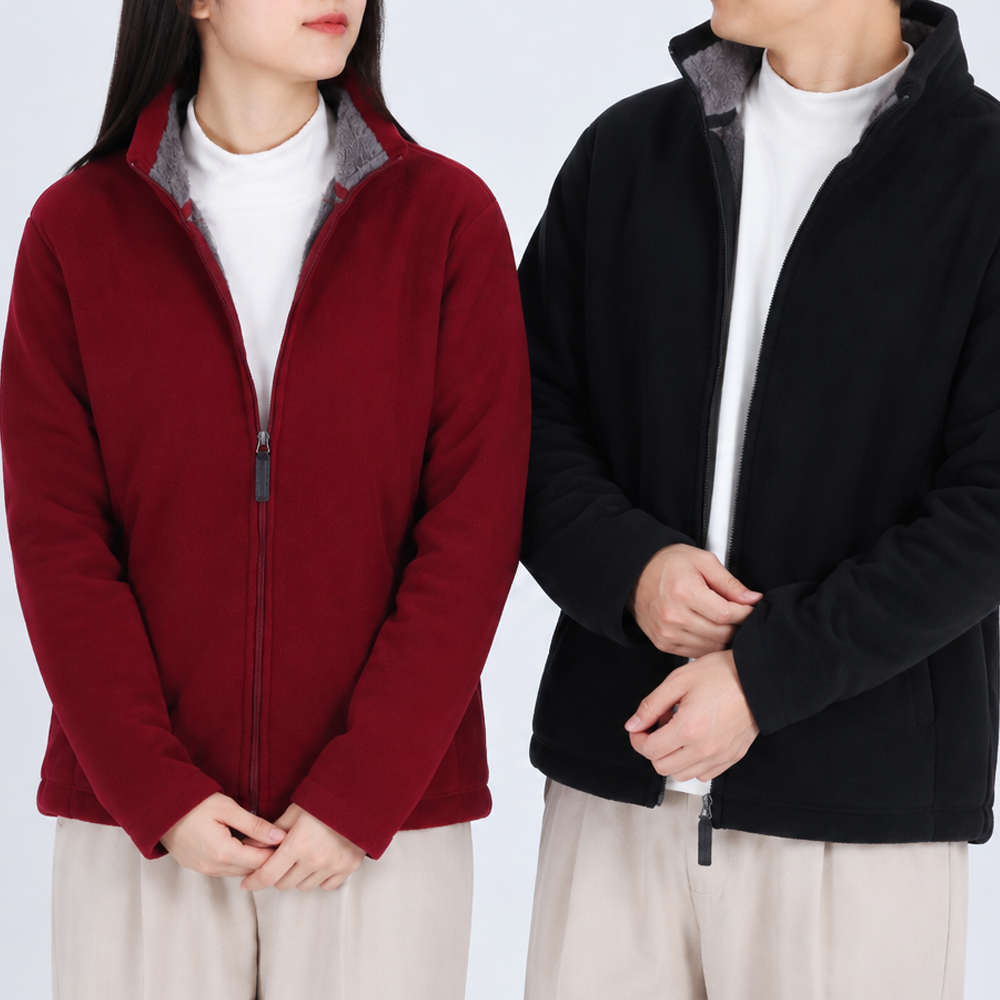 양털후리스 폴라폴리스집업 보아털 남자겉옷 커플 빅사이즈 - 상품 이미지
