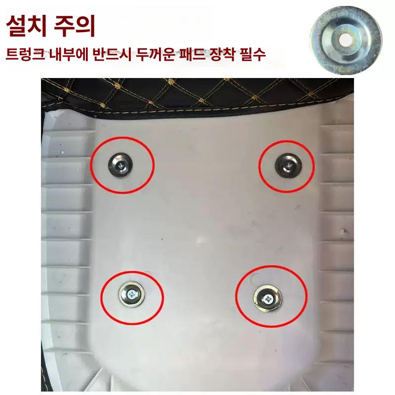 전기 후면 트렁크 대형 수납함 빈티지 스타일 테일박스 매트텍스처 블랙 - 상세 이미지 5