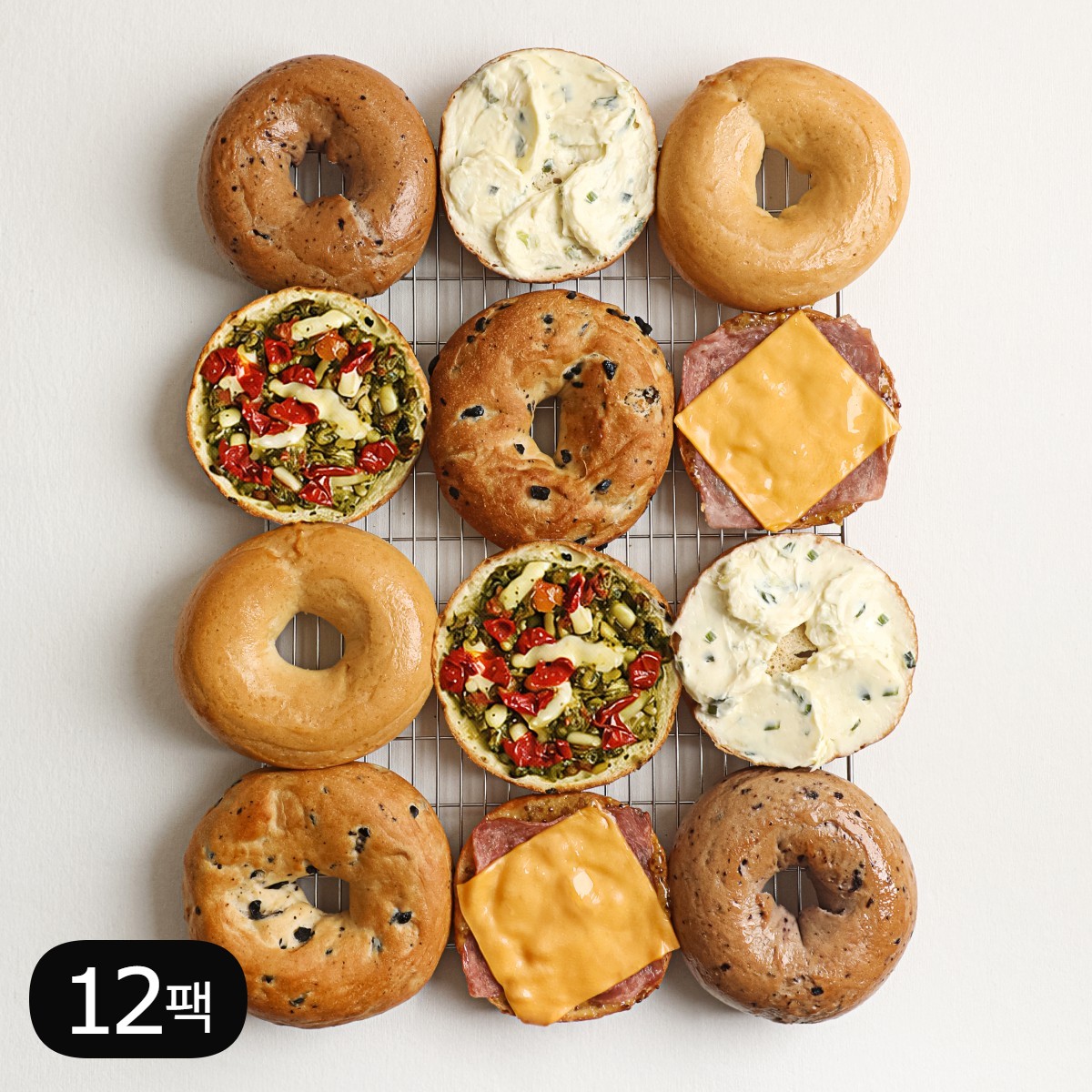 다신샵 성수동제빵소 두부베이글 5종 5+5팩 / 단백질14g 식단빵 크림치즈 - 메인 이미지