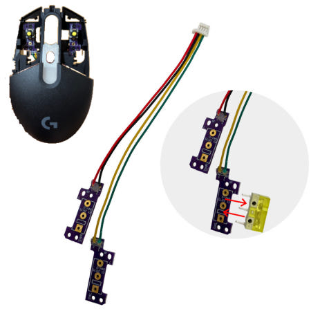 로지텍 G304 x superlight 핫스왑 기판 고급형 스위치 납땜없이 마음대로 교체