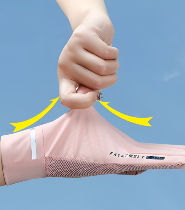 자외선차단 쿨 메쉬장갑 여름 운전 골프 등산 라이딩 손등 가리개 손가락 장갑 이미지 7