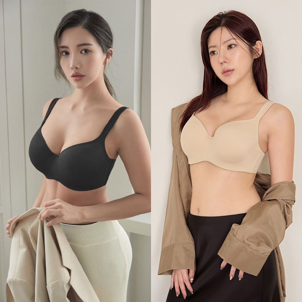 [브라샵로라] 빅사이즈 큰컵 아이엠로라 퍼스트 몰드 풀컵 캄베이지, 85D - 상품 이미지