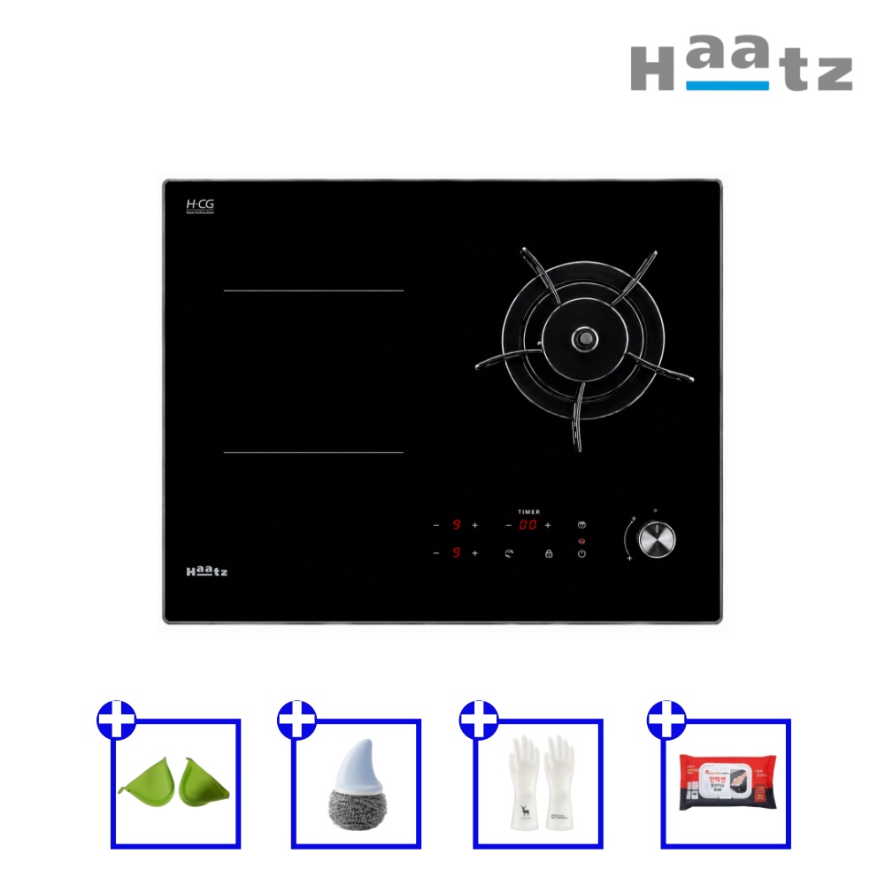 하츠 3구 인덕션 가스 하이브리드 후드연동 GIC-3602GARH - 상품 이미지