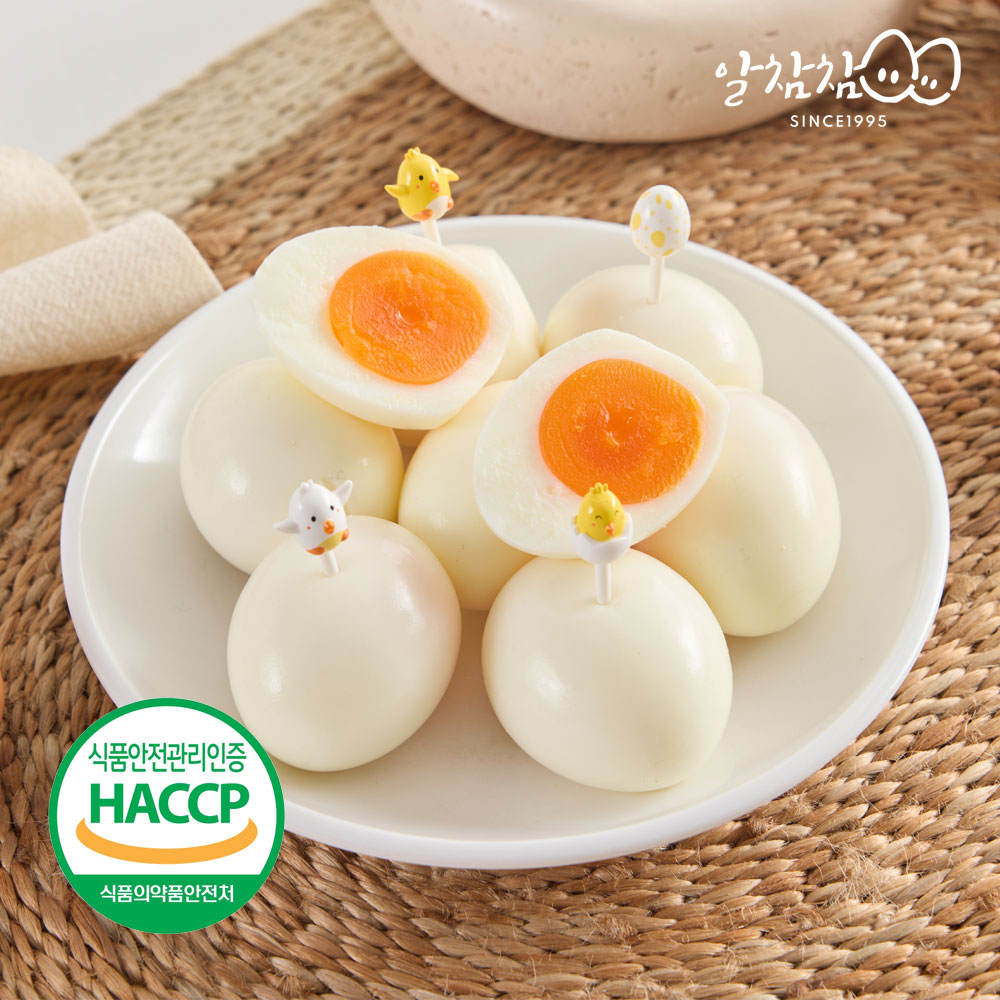 알참참 반숙란 대란 촉촉 신선한 HACCP 삶은계란 반숙계란 달걀 20구, 1개 - 상품 이미지