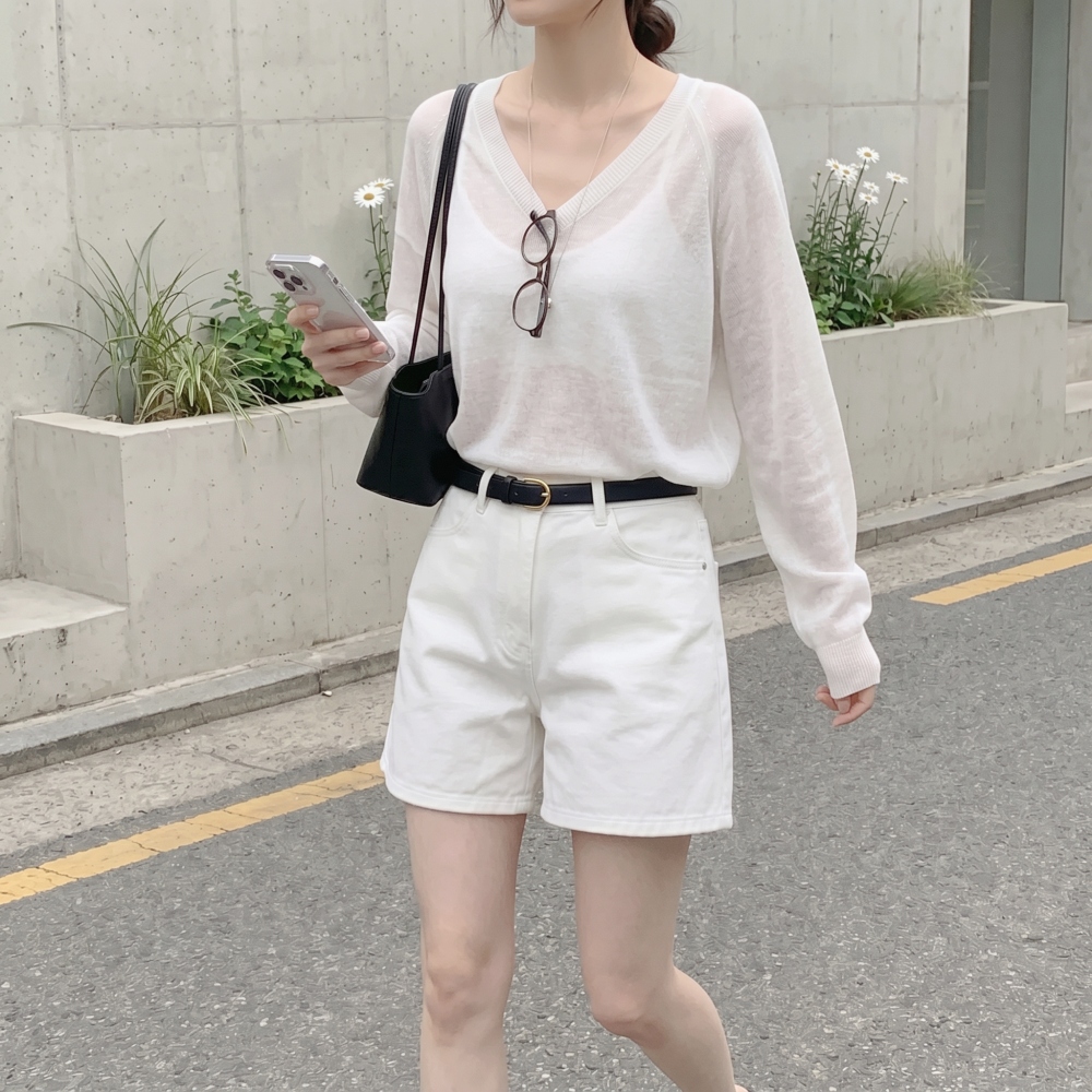 여름니트긴팔 시스루니트 여름스웨터 이미지 6