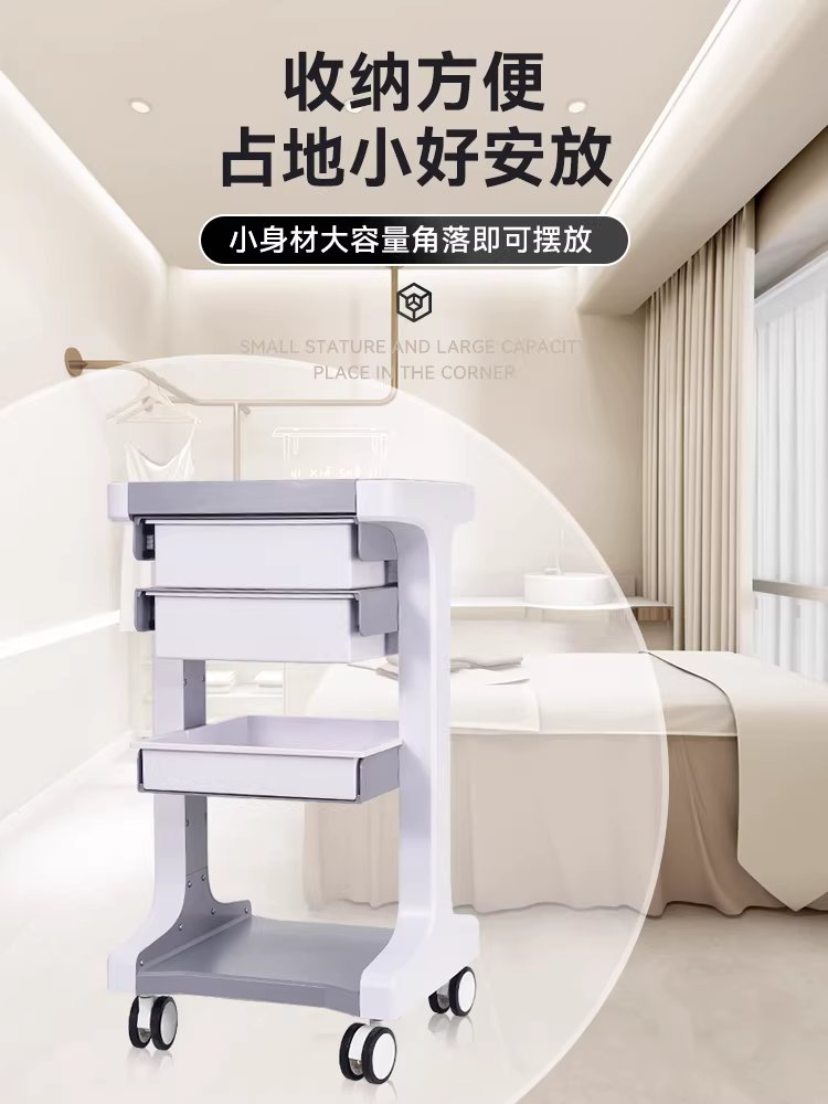 이동식 웨건 카트 치과 피부과 용품 수납 의료기기 받침대 1개 - 상세 이미지 4