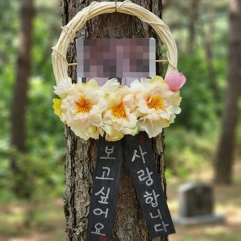 가더GADE 4AP 수목장꾸미기 꽃리스 사진장식 추모문구 야외 비석 납골당 봉안당 - 상세 이미지 2