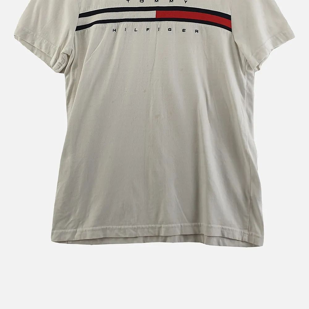 타미힐피거 화이트 남자 반팔티 S N7657 - 상세 이미지 4
