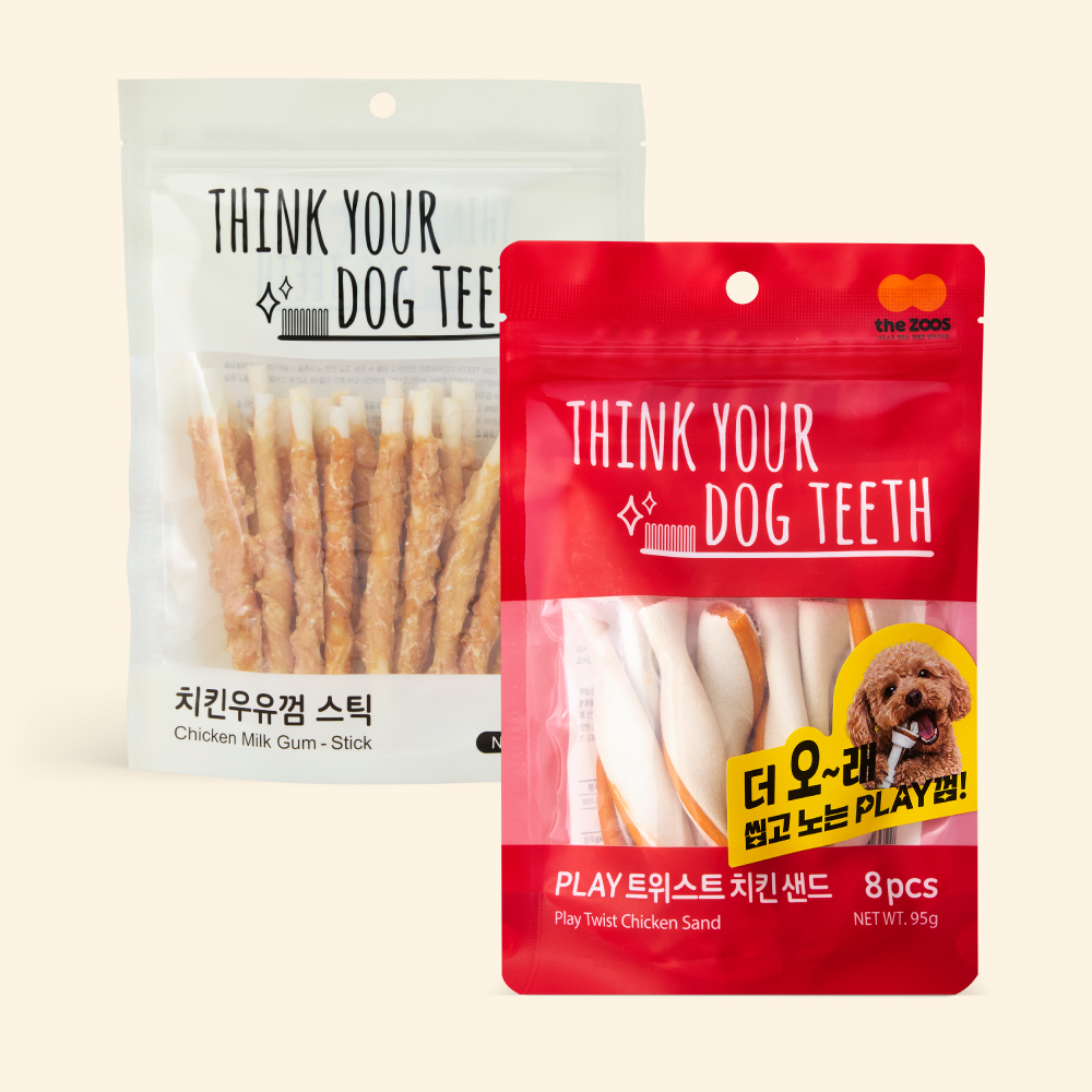 1+1 띵독 강아지 덴탈 양치껌 오래먹는 덴탈츄 치킨딩고 15P+치킨랩 소가죽 볼 2P - 상세 이미지 2