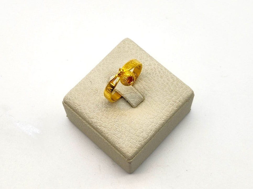 24K 순금 3.75g(1) 도넛 딸랑이 반지 - 상품 이미지