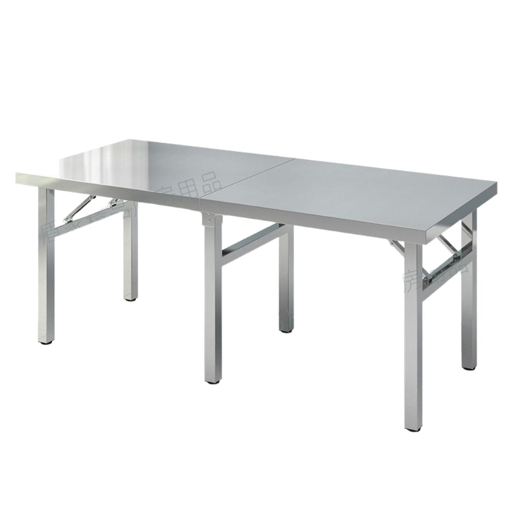 접이식 작업대 조리대 배수 테이블 휴대용 야외 스테인레스 200x60x75cm - 상품 이미지