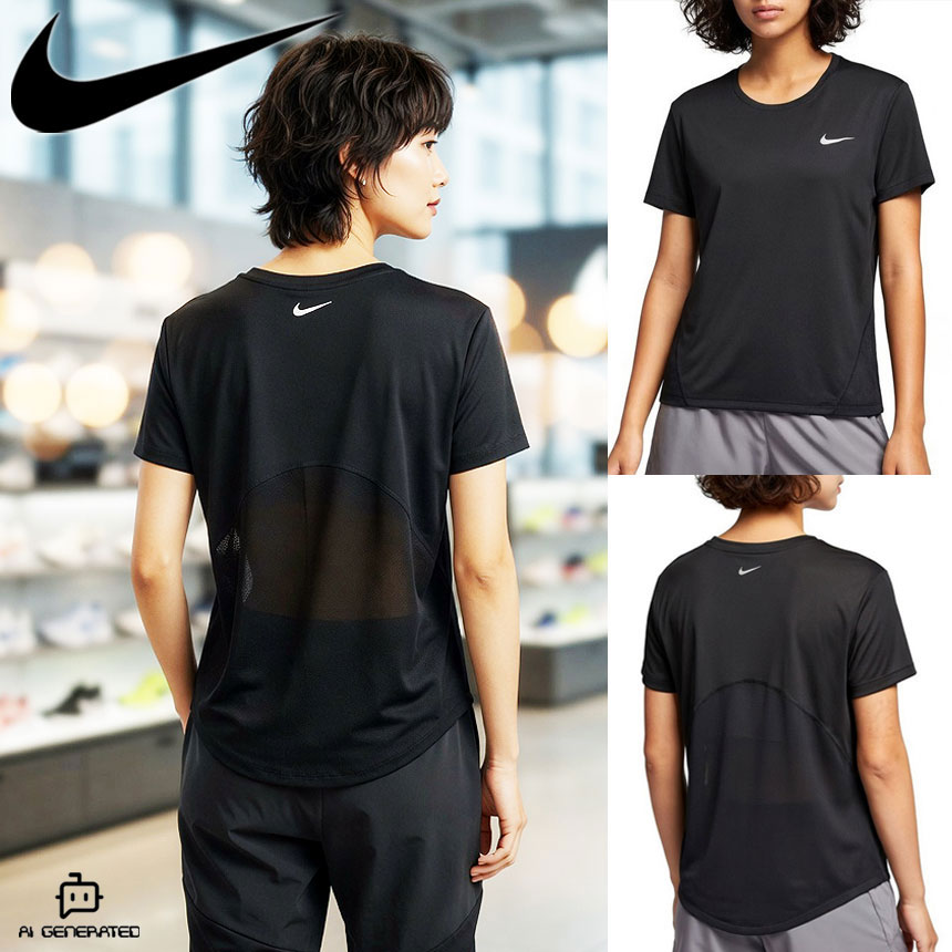 나이키 드라이핏 마일러 여성 반팔 러닝탑 티셔츠 AJ8122-010, XL - 상품 이미지