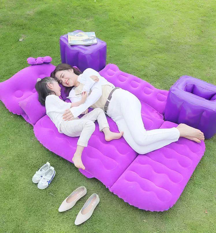 아기용 여행용 차량용 에어매트 휴대용 침대 분할블랙 - 상세 이미지 5
