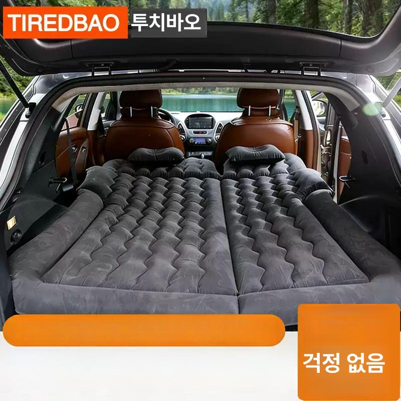 차량용 에어매트 뒷좌석 트렁크 차박 매트 SUV 세단 여행 침대 블랙 - 상세 이미지 3