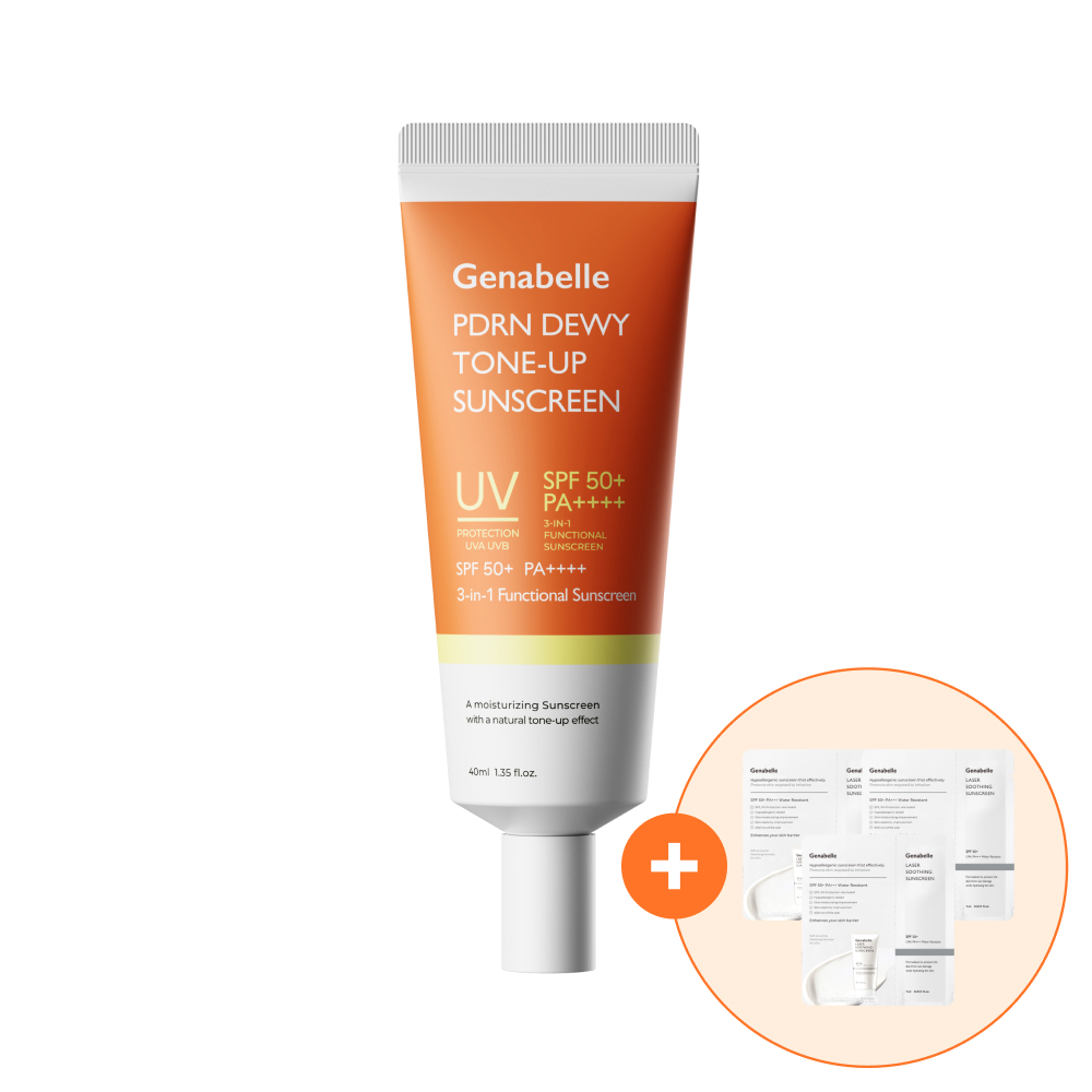 제나벨 PDRN 핑크빛 생기 듀이톤업 선크림 SPF50+ PA++++ 40ml, 1개 - 상품 이미지
