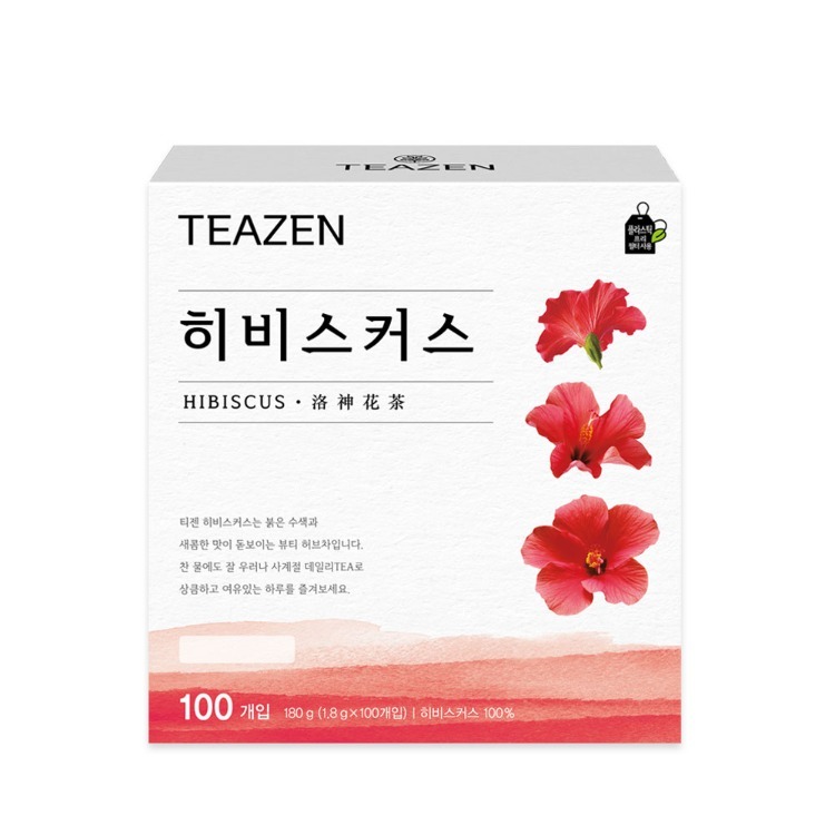히비스커스 차 티백 허브티 히비스커스티 허브차 선물 사무실 티젠 100개입, 1개 - 상품 이미지